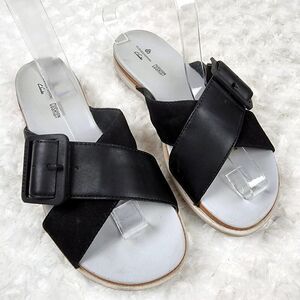 Cloudsteppers by Clarks Slide Sandals Black Size 7